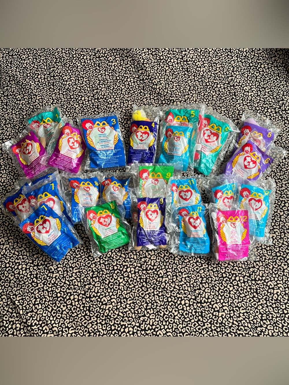Lot of 24 Vintage Ty Beanie Babies 1998 1999 McDonalds Happy Meal Toys NIB